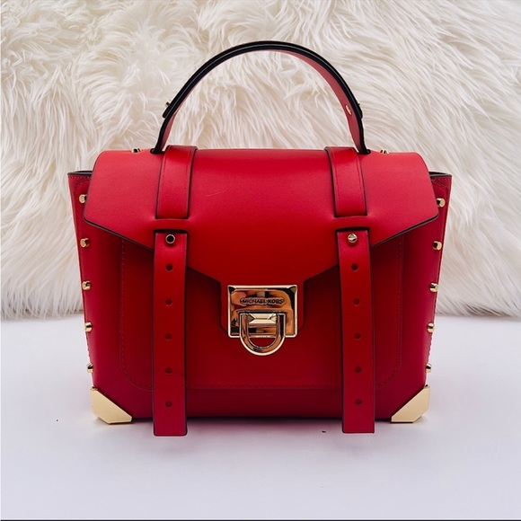 Michael Kors Bags Michael Kors Manhattan Medium Redleather Satchel